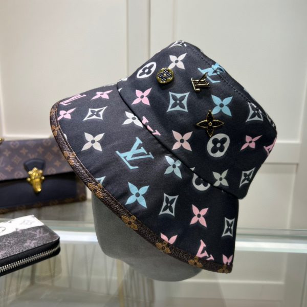 LV037 - Monogram Canvas Bucket Hat Black - Image 5