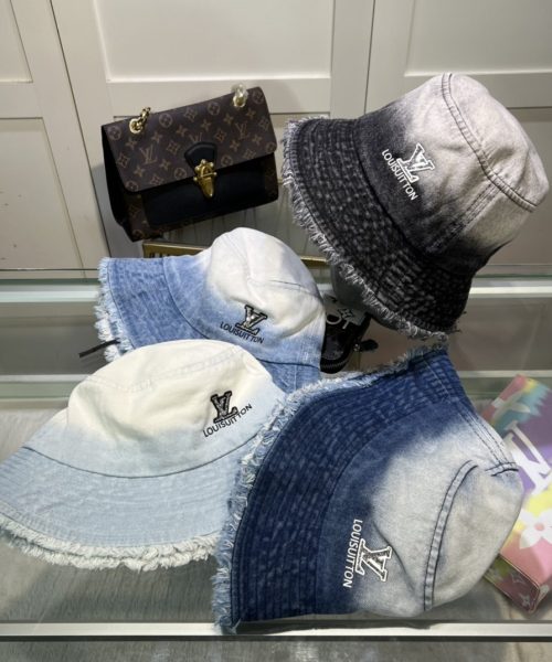 LV036 - Monogram Cotton Bucket Hat Black
