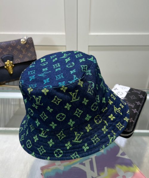LV032 - Monogram Yellow Denim Bucket Hat