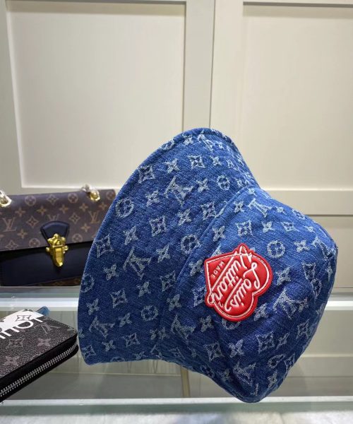 LV012 - Monogram Denim Bucket Hat Blue