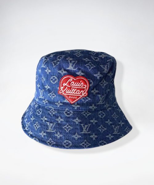 LV012 - Monogram Denim Bucket Hat Blue