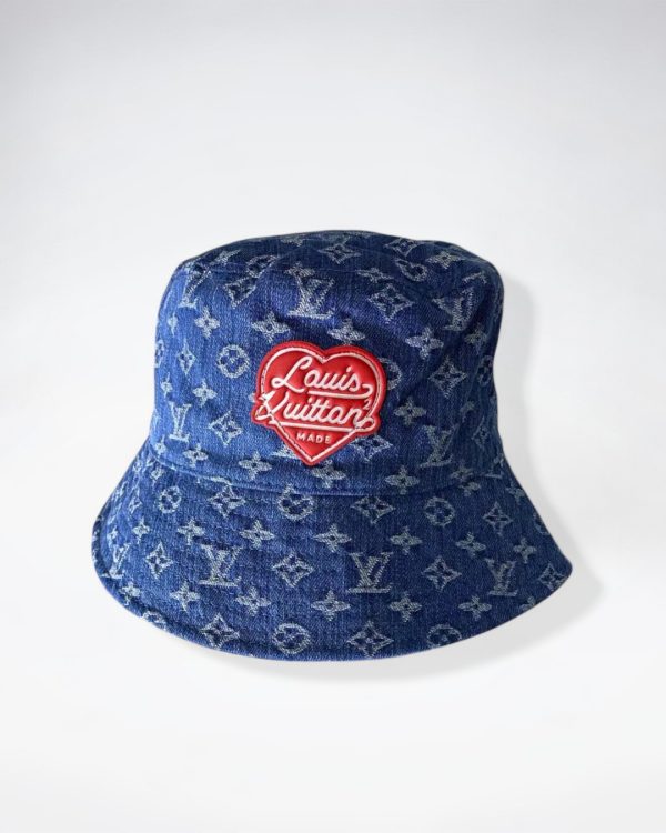 LV012 - Monogram Denim Bucket Hat Blue - Image 2