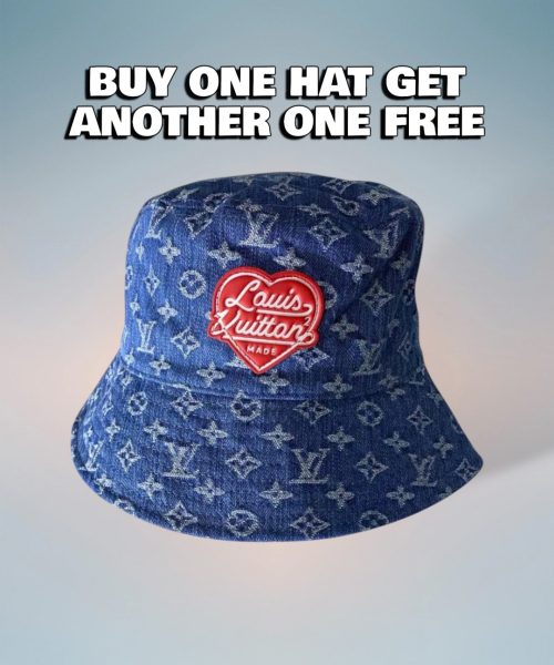 LV012 - Monogram Denim Bucket Hat Blue