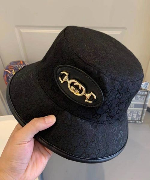 GC004 - Monogram Canvas Bucket Hat Black