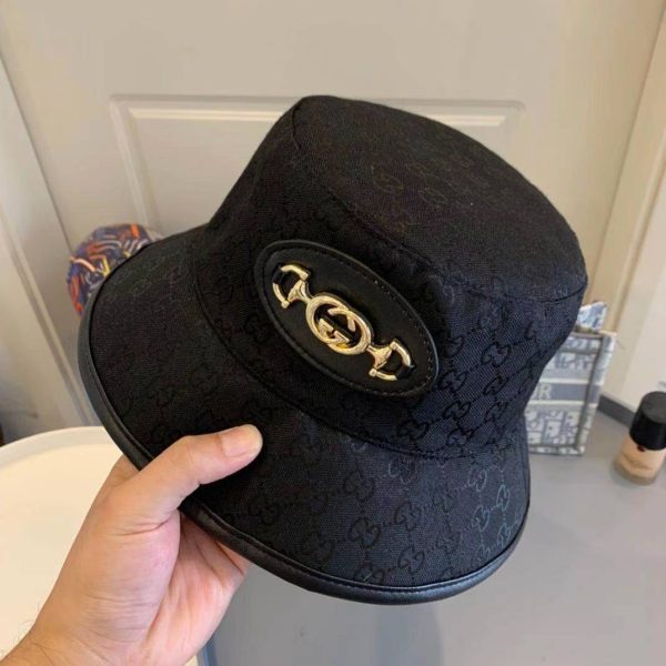 GC004 - Monogram Canvas Bucket Hat Black - Image 4