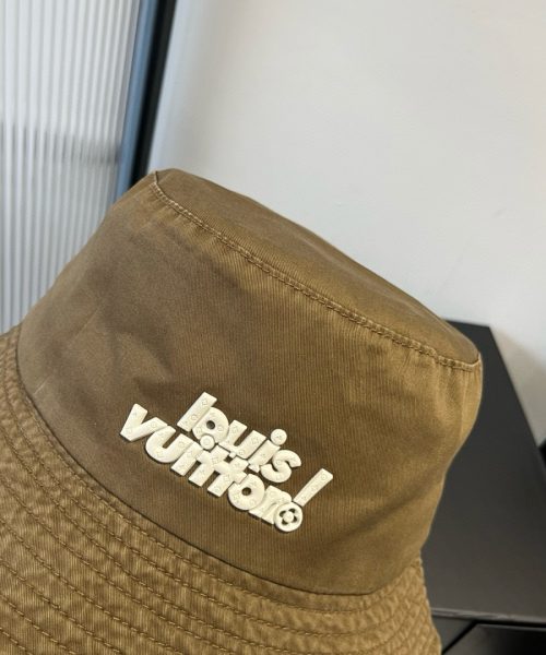 LV042 - Logo Cotton Bucket Hat Brown