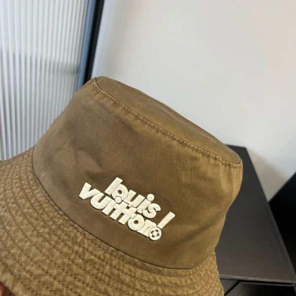 LV042 - Logo Cotton Bucket Hat Brown - Image 4