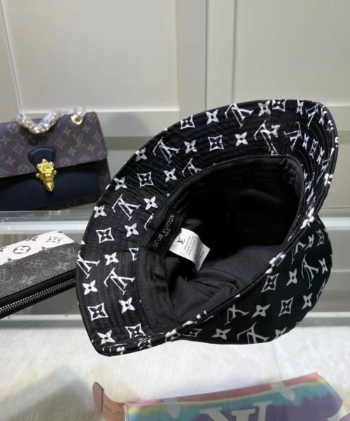 LV009 - Monogram Canvas Bucket Hat Black