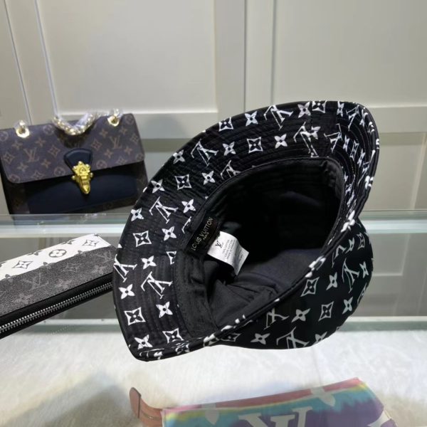 LV009 - Monogram Canvas Bucket Hat Black - Image 6