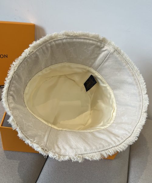 LV076 - Monogram Denim Bucket Hat White