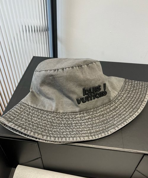 LV040 - Logo Cotton Bucket Hat Grey