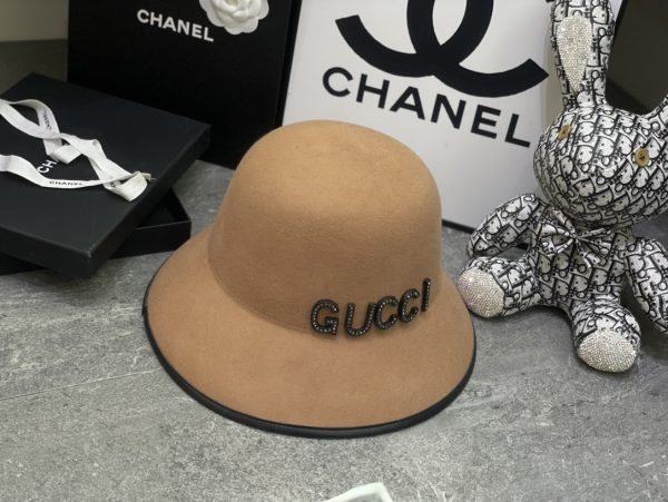 GC001 - Logo wool Bucket Hat Brown - Image 4
