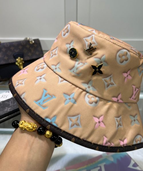 LV038 - Monogram Canvas Bucket Hat Beige