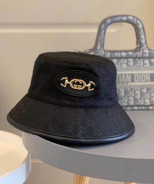 GC004 - Monogram Canvas Bucket Hat Black