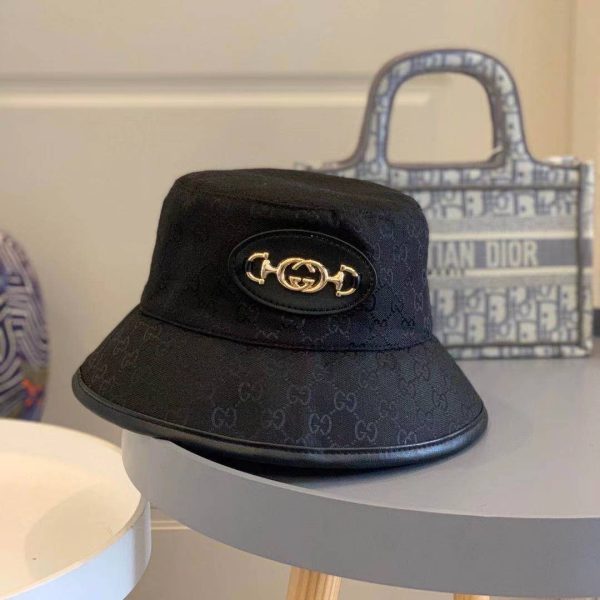 GC004 - Monogram Canvas Bucket Hat Black - Image 6