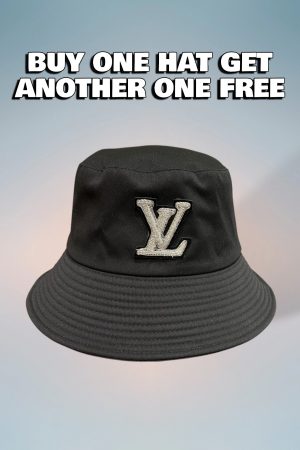 LV067 - Logo Canvas Bucket Hat Black