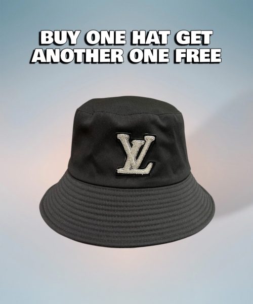 LV067 - Logo Canvas Bucket Hat Black