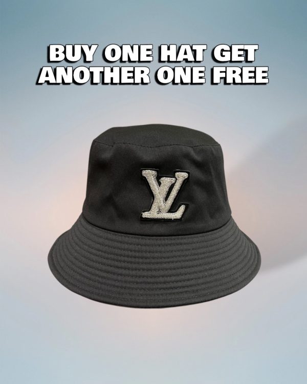 LV067 - Logo Canvas Bucket Hat Black