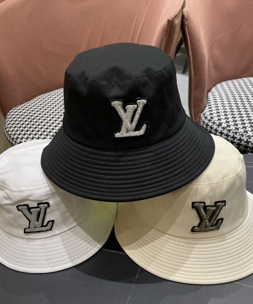 LV068 - Logo Canvas Bucket Hat Beige