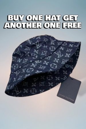 LV021 - Monogram Cotton Bucket Hat Blue
