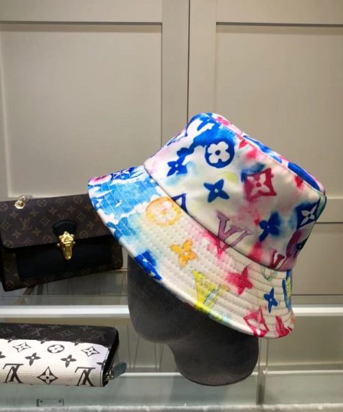 LV024 - Monogram Canvas Bucket Hat multi colour topi wanita - Multi Color