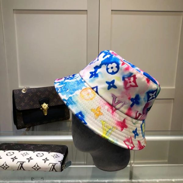 LV024 - Monogram Canvas Bucket Hat multi colour topi wanita - Multi Color - Image 3