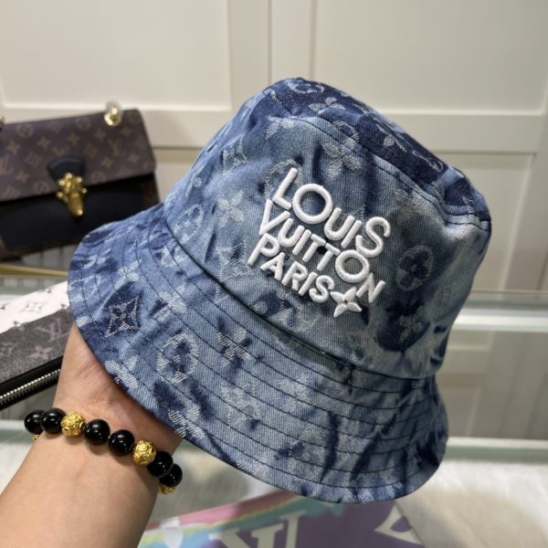LV064 - Monogram Canvas Bucket Hat Blue - Image 2