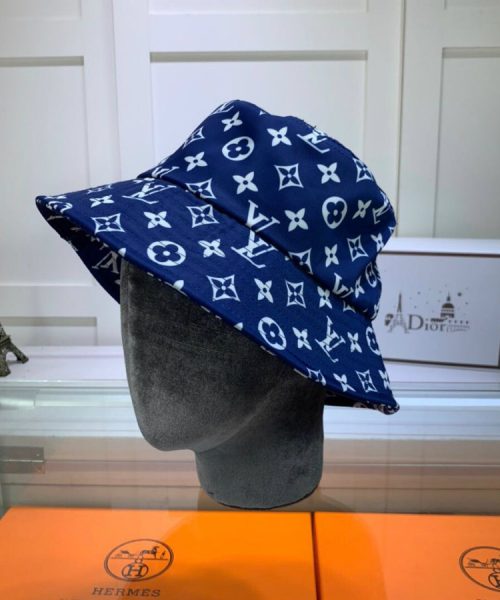 LV018 - Monogram Canvas Bucket Hat Blue
