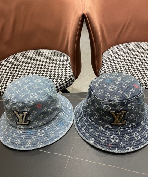 LV058 - Monogram Denim Bucket Hat Light Blue