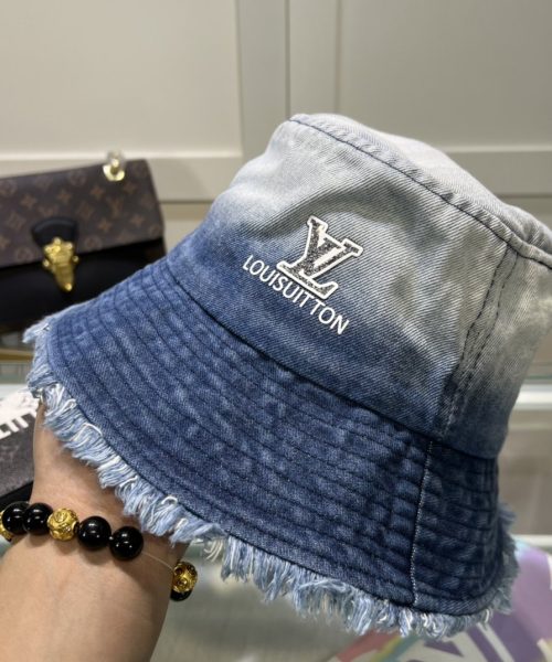 LV035 - Monogram Cotton Bucket Hat Blue