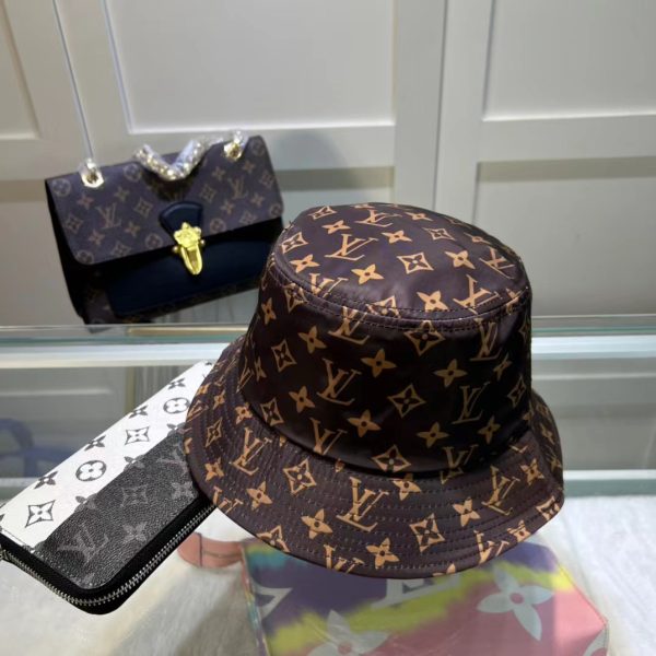 LV006 - Monogram Canvas Bucket Hat Brown - Image 4