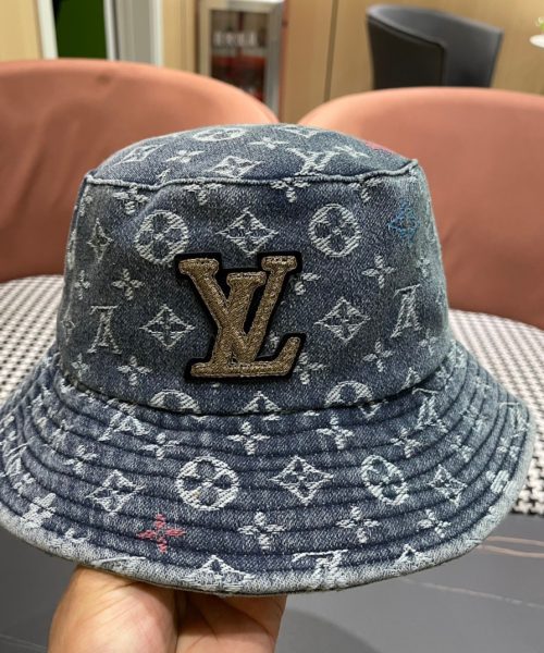 LV059 - Monogram Denim Bucket Hat Blue