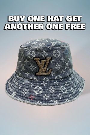 LV059 - Monogram Denim Bucket Hat Blue