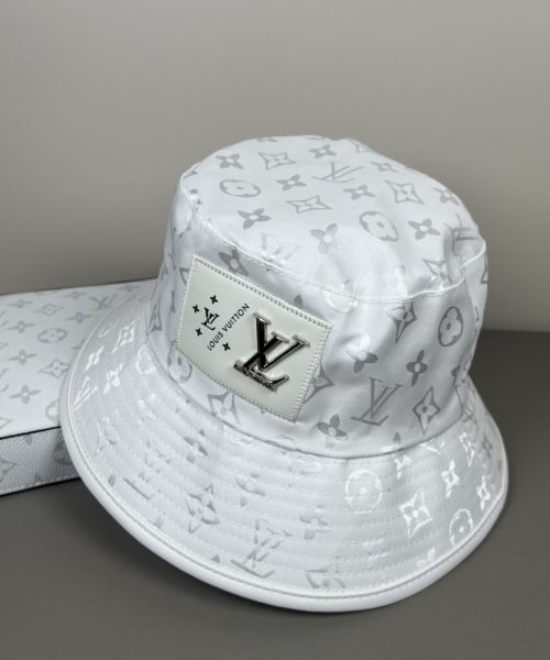 LV061 - Monogram Canvas Bucket Hat White