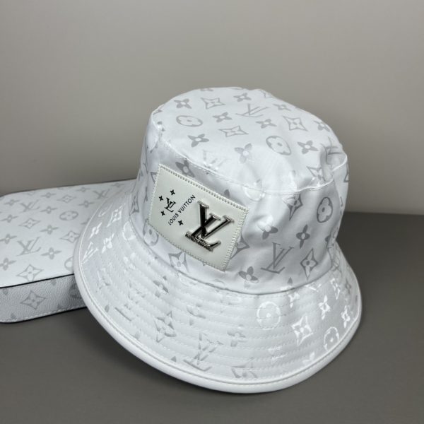 LV061 - Monogram Canvas Bucket Hat White - Image 5