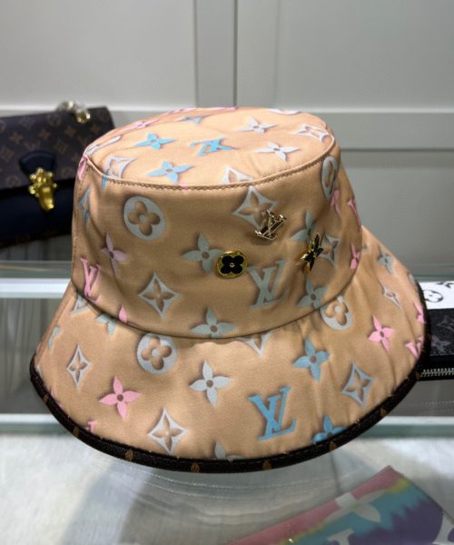 LV038 - Monogram Canvas Bucket Hat Beige