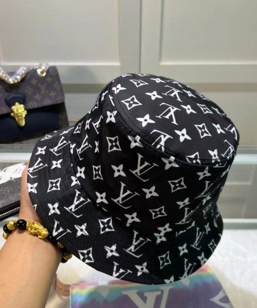 LV009 - Monogram Canvas Bucket Hat Black