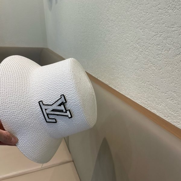 LV071 - Logo Straw bucket hat White - Image 2