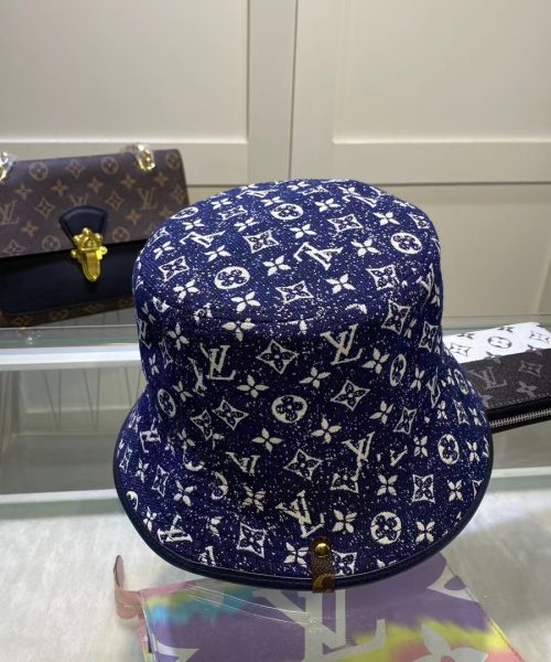LV014 - Monogram Denim Bucket Hat Blue