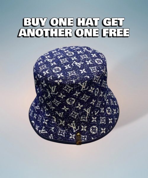 LV014 - Monogram Denim Bucket Hat Blue