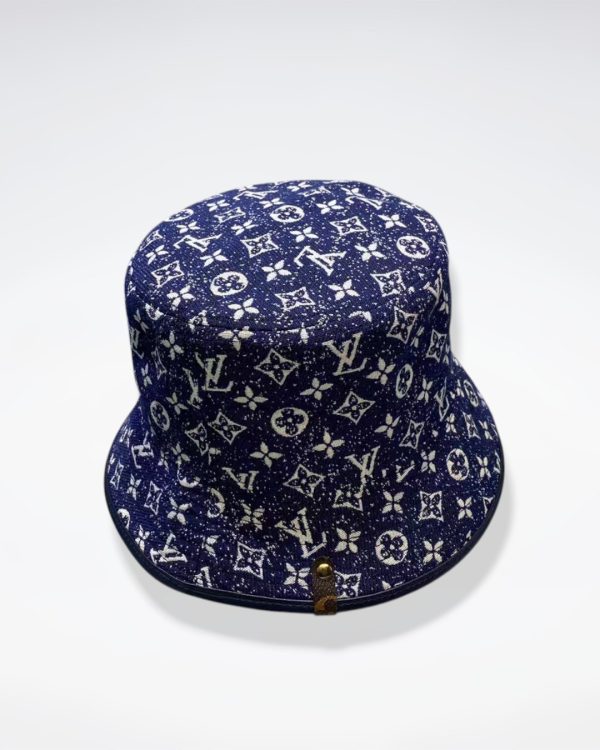 LV014 - Monogram Denim Bucket Hat Blue - Image 2