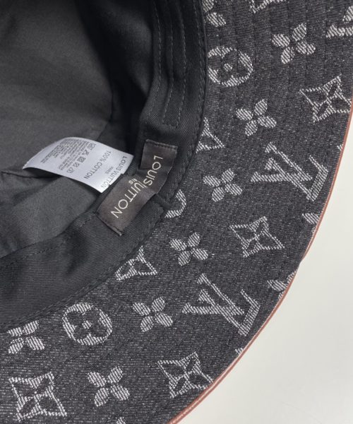 LV051 - Logo Denim Bucket Hat Black