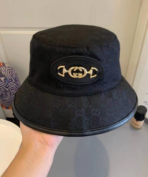 GC004 - Monogram Canvas Bucket Hat Black