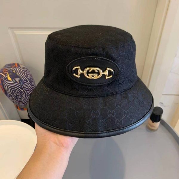 GC004 - Monogram Canvas Bucket Hat Black - Image 7