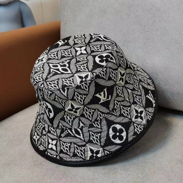 LV020 - Monogram Cotton Since 1854 Black Monogram Bucket Hat - Image 5