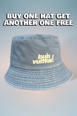 LV041 - Logo Cotton Bucket Hat Blue