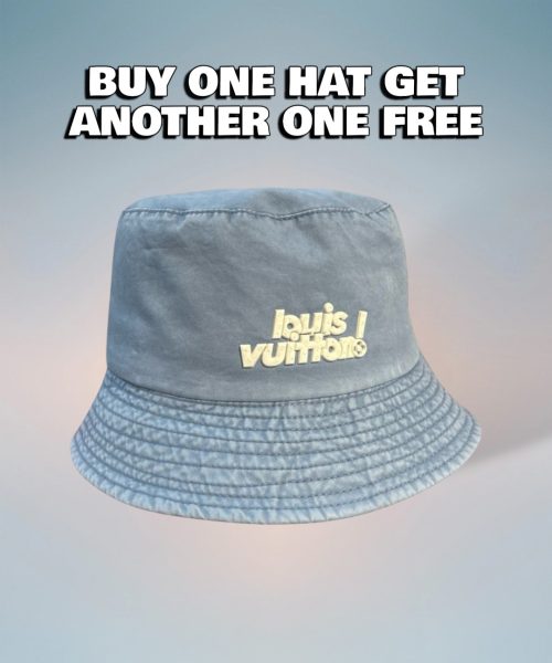 LV041 - Logo Cotton Bucket Hat Blue