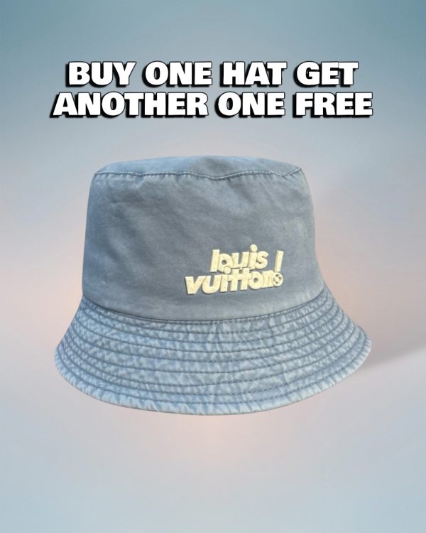 LV041 - Logo Cotton Bucket Hat Blue