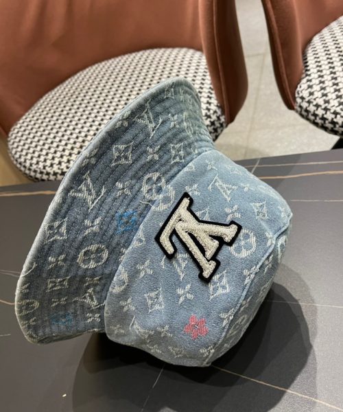 LV058 - Monogram Denim Bucket Hat Light Blue