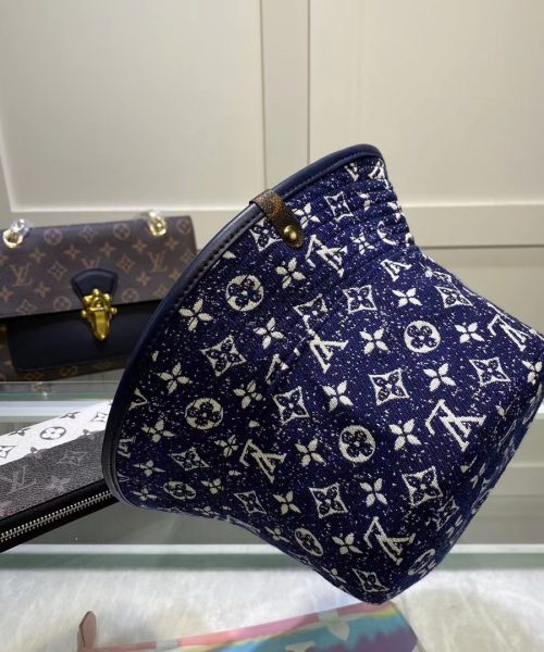 LV014 - Monogram Denim Bucket Hat Blue